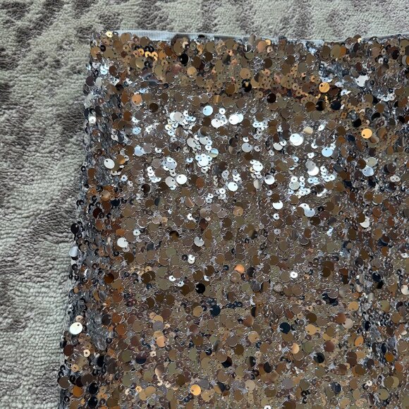 Mango Silver Sequin Midi Skirt - Picture 4 of 9